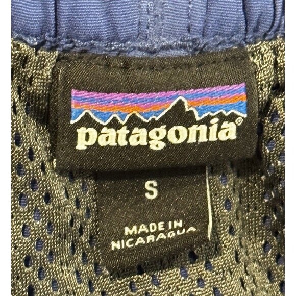 PATAGONIA Mens Baggies Nylon Short Sz S Blue Mesh Lined Active Gym 7” Inseam - Picture 16 of 16